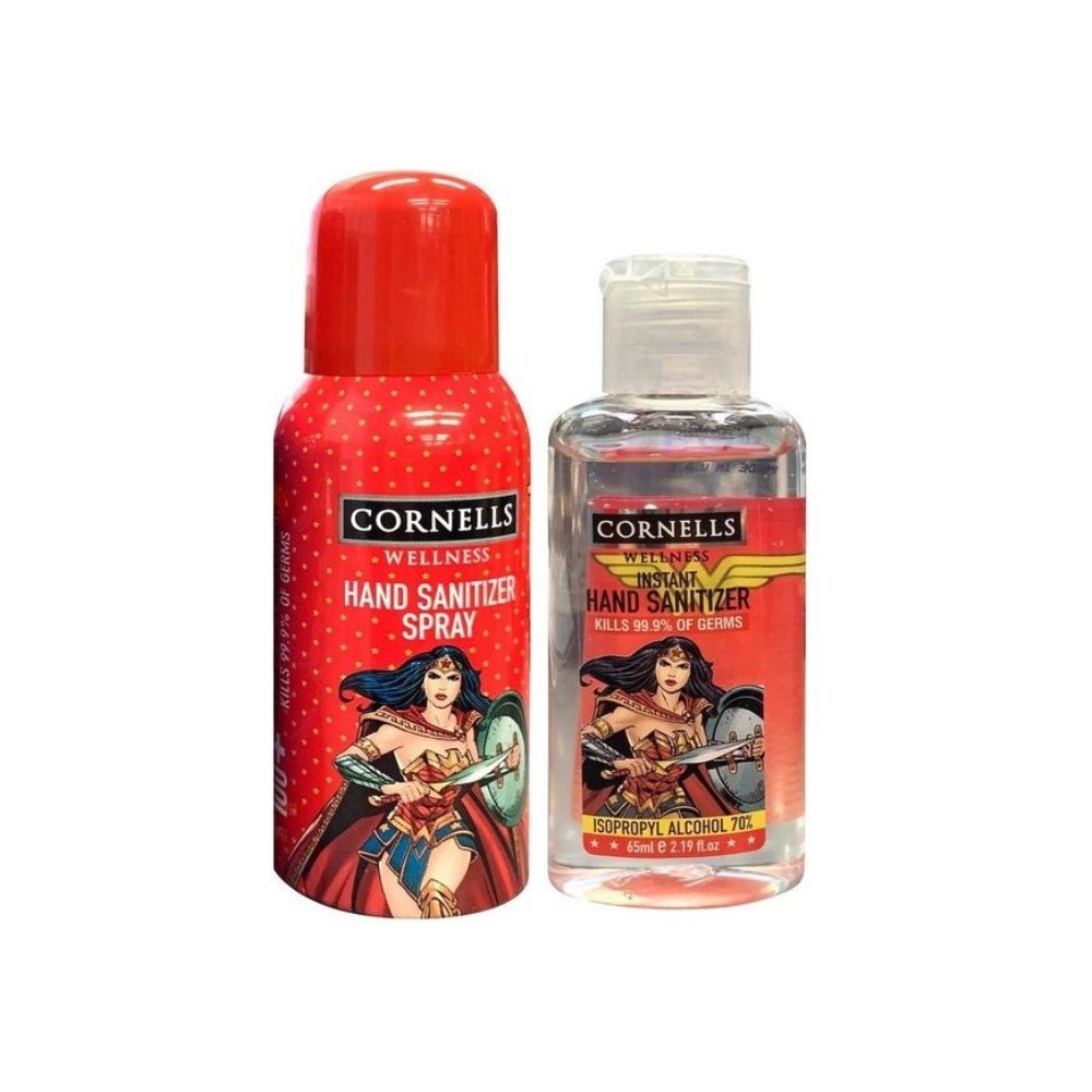 Cornells Hand Sanitizer Gel & Spray Wonder Women 
